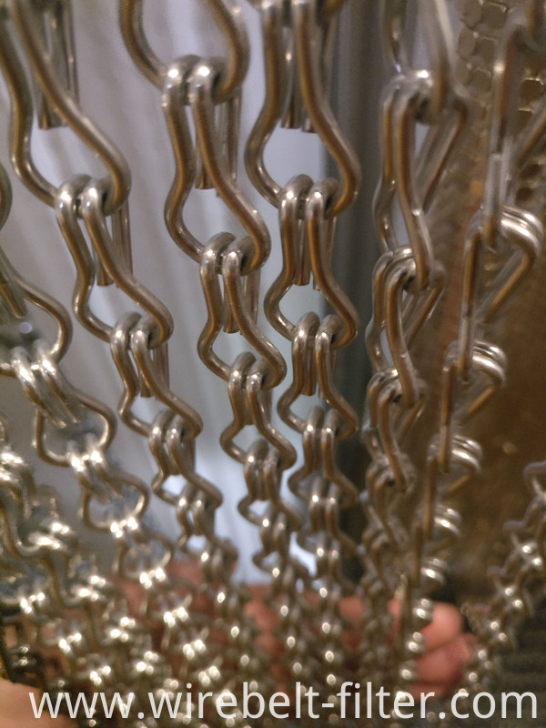 Hook wire mesh curtain Hook wire mesh curtain